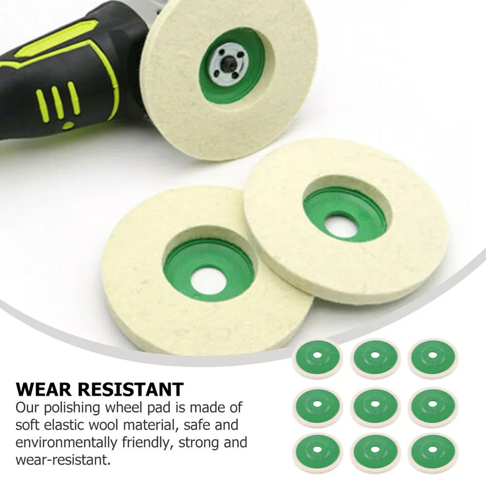 

3pcs Wool Felt Grinding Wheel Pad Marble Polishing Disc Buffer Polisher Tools