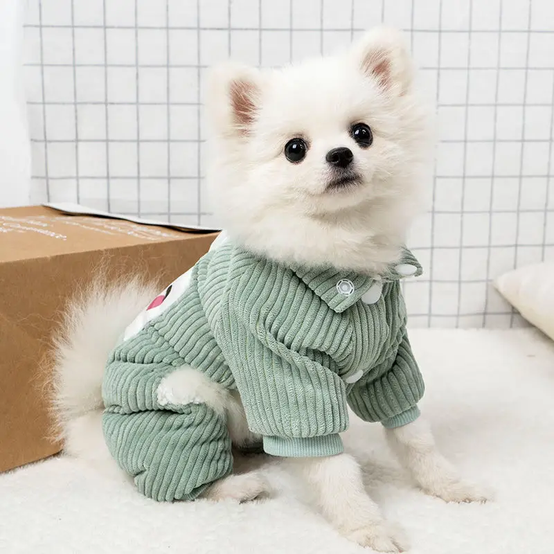[2021 Hot Sale]Puppy dog clothes thickened cute rabbit autumn and winter clothes Teddy Bichon small dog pet winter cat clothes