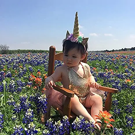 Diadema de unicornio de 3 a 10 a&ntilde;os, accesorios para fotos de orejas de cuerno dorado, accesorios para fiesta de cumplea&ntilde;os, sombreros de fantas&iacute;a, accesorio, disfraz de princesa-5