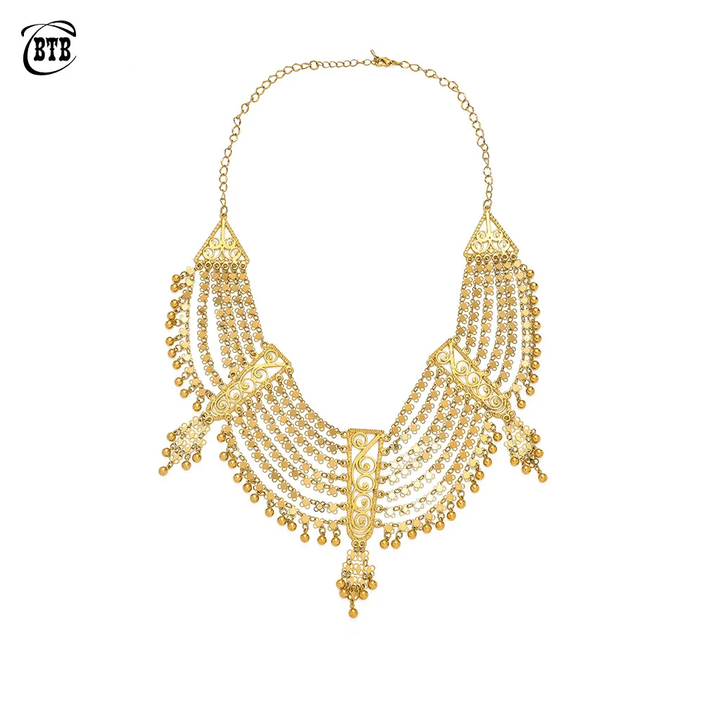 

Ожерелье золотого цвета для женщин, Арабская Персия, Дубай, день рождения, африканские мусульманские исламские украшения, турецкий Ближний Восток, ожерелье большого Аллаха