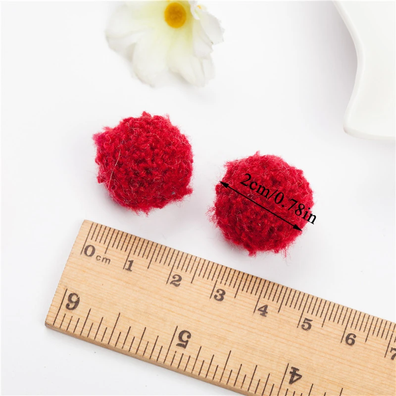 50 шт Цвет плюшевый помпон пушистый Детские аксессуары для волос Pompony