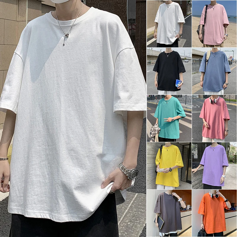 

HFYF 2021 new long sleeve t shirt men solid color 100% cotton o-neck tops plus size high quality t-shirt SJ4865777