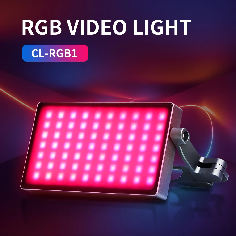 

Pocket RGB Photograpic Light Built-in Battery 12W LED on-Camera Light Full Color LED Light RGB Effects CRI 97 2500-8500K