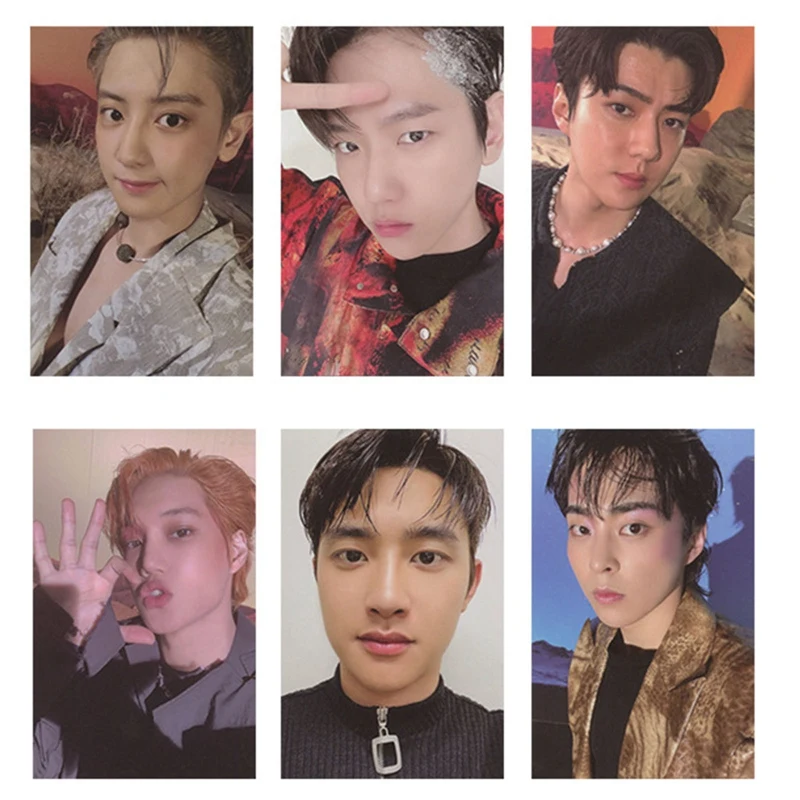 6/7 шт. Kpop EXO новый альбом не сражайтесь с ощущением ломо-карты Самодельные