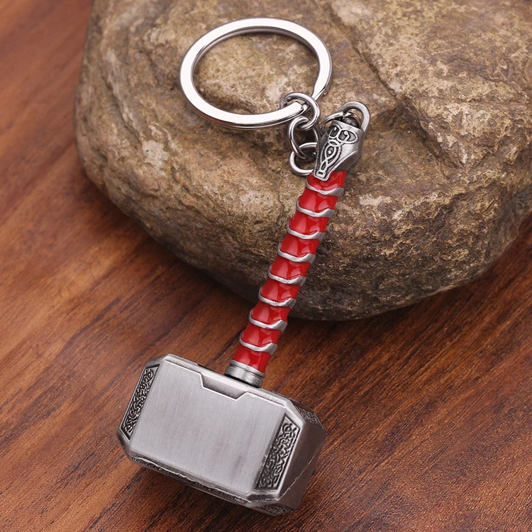 Thor Hammer металлический брелок Marvel Мстители эндшпиль танос оружие Железный человек брелок для ключей для мужчин автомобиля женщин сумка аксессуары