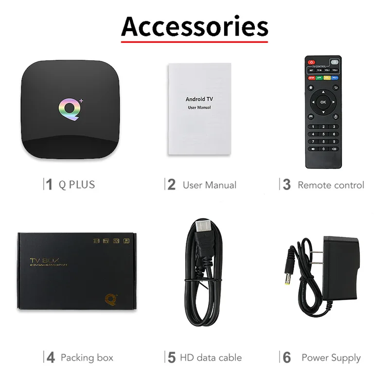 

Q Plus Smart TV Box Android 9.0 TV Box 4GB Ram 32GB 64GB Rom 6K H.265 USB3.0 Netflix Allwinner H6 PK T95Q Set Top Box Player