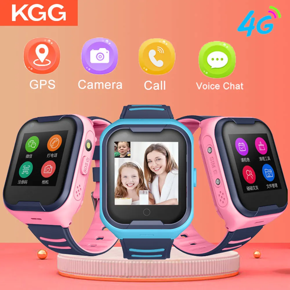 4G Детские умные часы GPS смарт трекер телефон SOS Вызов монитор детские IP67 с