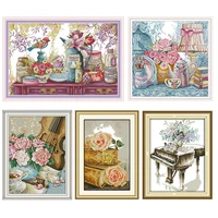 cross stitch kits wedding supplies embroidery needlework fabric stamped patterns counted 11ct 14ct printed decor thread handmade