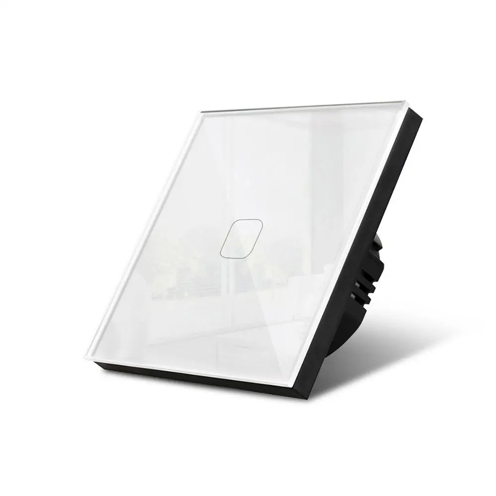 White No Remote 1/2/3 местный 1 позиционный встраиваемый светильник Настенный светильник сенсорный выключатель с украшением в виде кристаллов Стекло Панель Дистанционное управление 220V ЕС подставка светильник выключатель лампы - Цвет: White No Remote