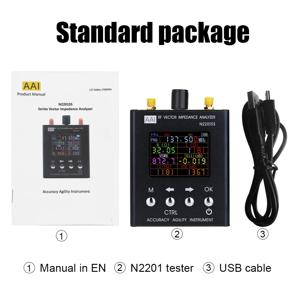 Профессиональный радиочастотный анализатор векторного сопротивления антенны SWR
