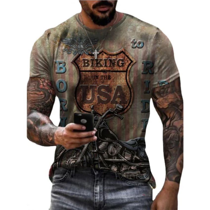 

Футболка мужская оверсайз с круглым вырезом и коротким рукавом