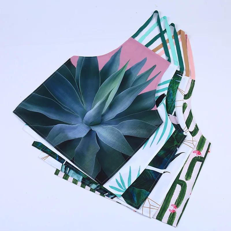 1 шт. кухонные фартуки с принтом кактус|Фартуки| |