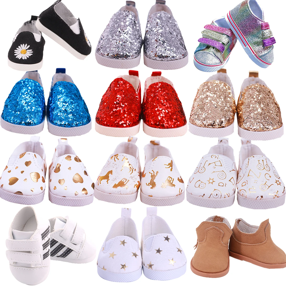 7 см с блестками жесткий низ в кукольном стиле для 18 дюймов американская кукла 43