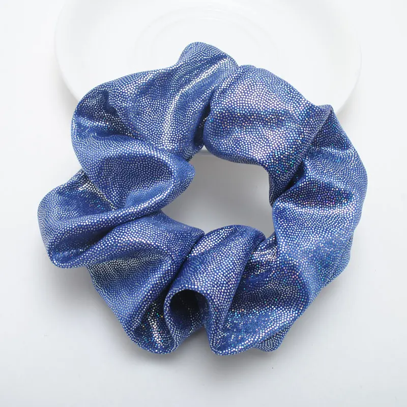 D blue 6 piece 6 шт., новинка, женские резинки для волос, блестящая резинка для волос, нормальный размер, резинка для волос, модный подарок, аксессуары для волос - Цвет: D blue 6 piece
