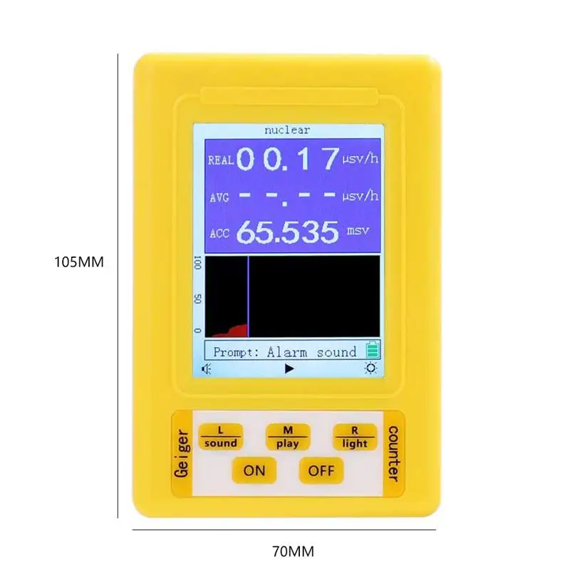 

BR-9C 2 In 1 Handheld Digital Display EMF Detector Electromagnetic Radiation Nuclear Detector Electromagnetic Field Radiology
