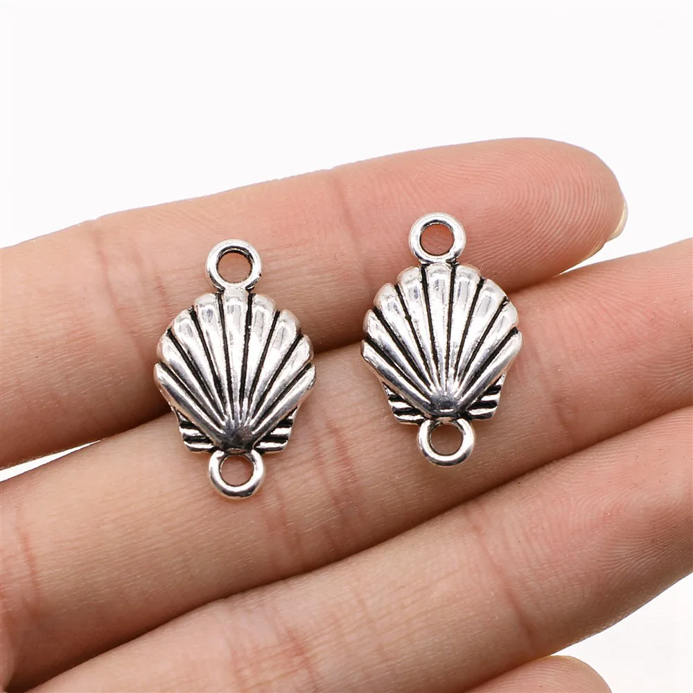

Charms For Jewelry Making Bulk 1pcs Shell Connector Charms 23x14mm