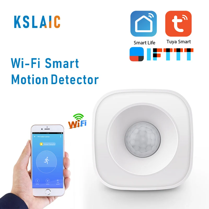 Беспроводной инфракрасный датчик движения SmartLife смарт с Wi Fi и управлением через