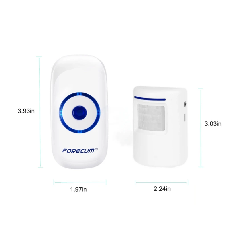 

MOOL Induction Doorbell One for One, Infrared Human Induction Doorbell Split Welcome EU PLUG