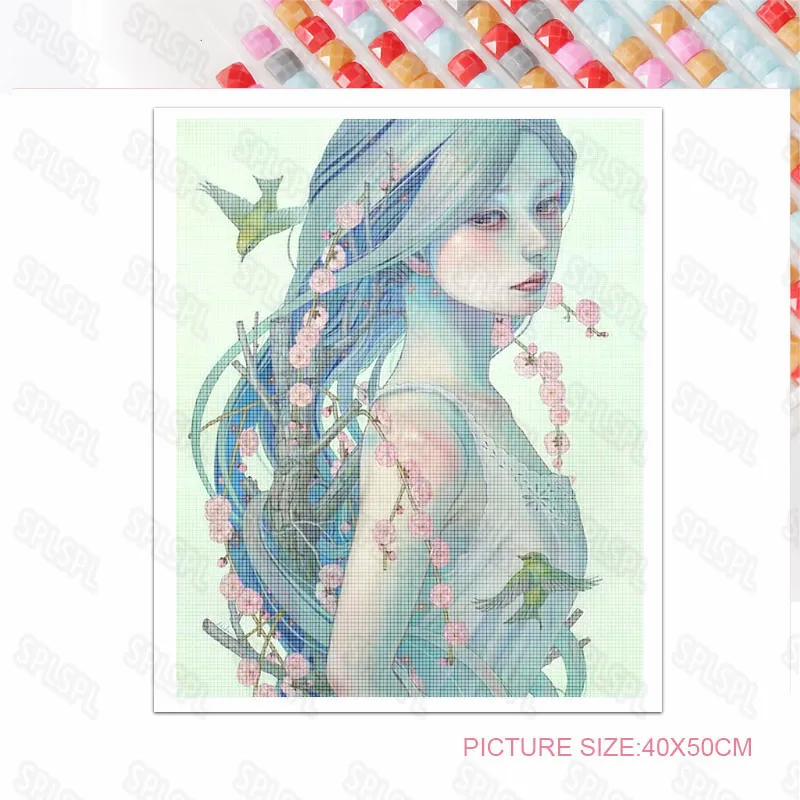 

Diy Diamond Painting Niche Style Hand Drawn Comic Illustration Illustration Avatar Beauty Character Fantasy Poster Painting