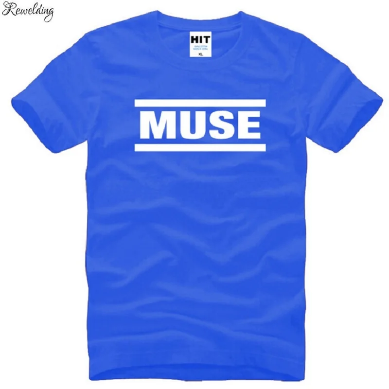 Новый рок группы MUSE футболки мужские хлопковые с принтом в виде букв коротким