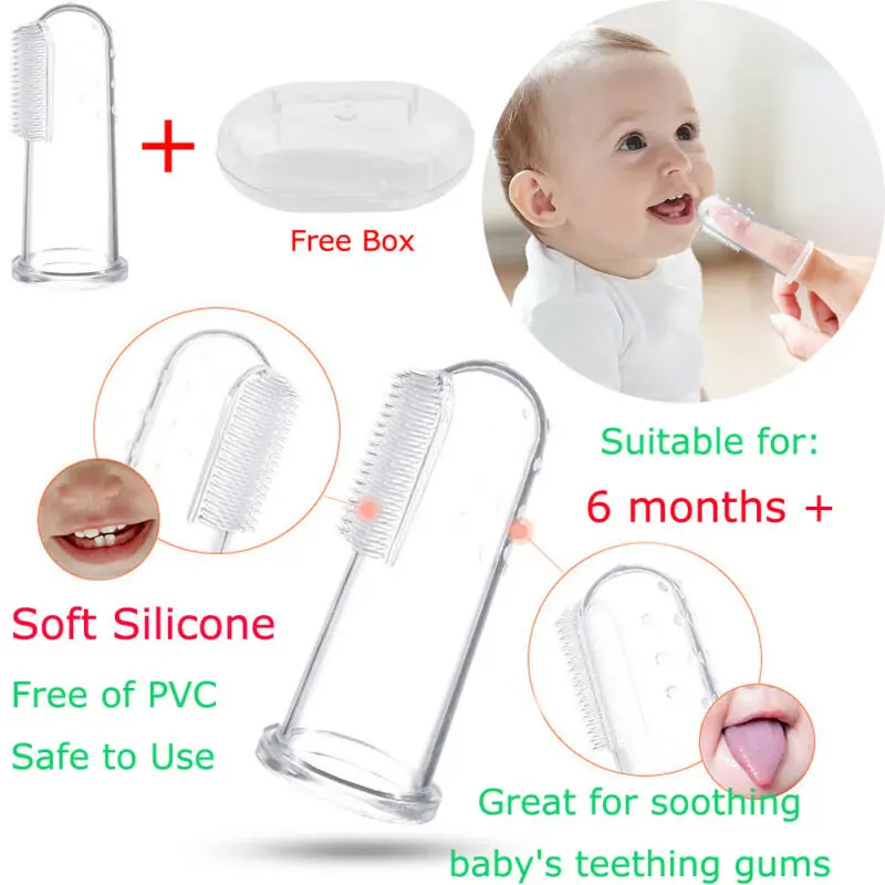 Новая Детская Мягкая Силиконовая зубная щетка для пальцев и десен | Мать ребенок