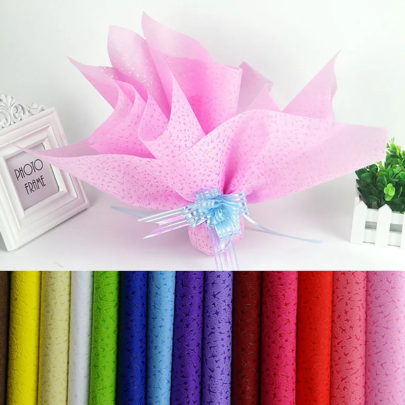 20 шт. Нетканая оберточная бумага с цветочным узором для букета тиснением товары