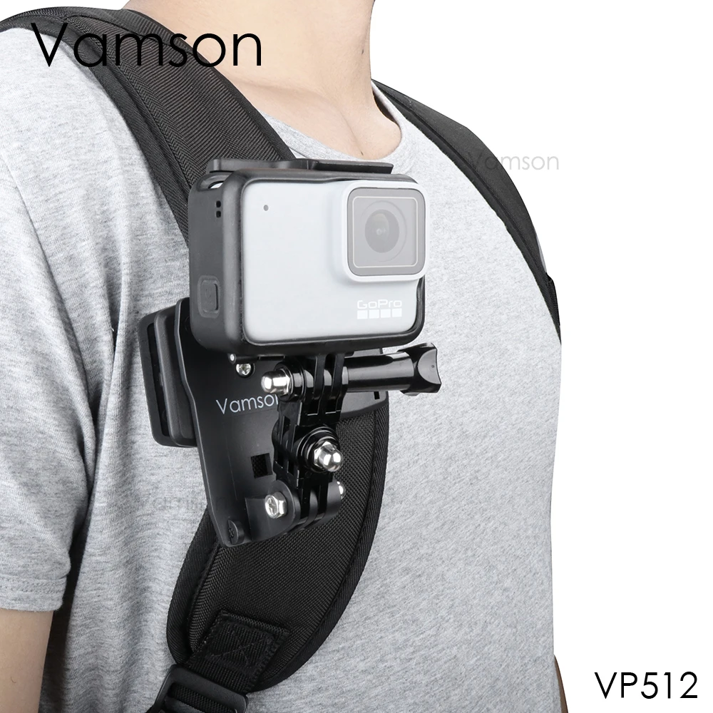 

Vamson Backpack Clip Clamp Mount for GoPro Hero 7 6 5 4 Accessories for Yi 4K for SJCAM for EKEN for DJI OSMO Action VP512