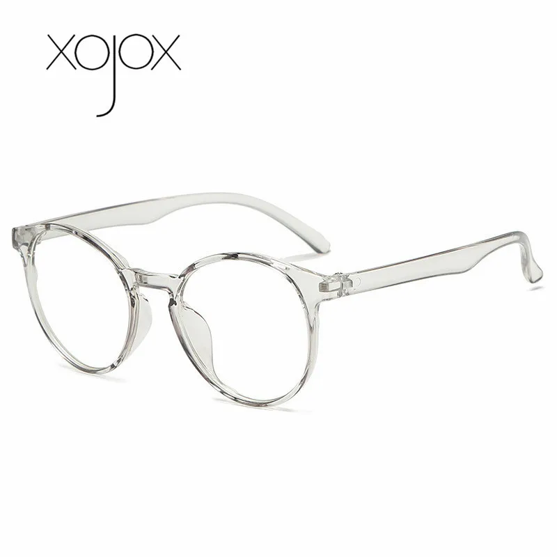 XojoX классические прозрачные круглые очки оправа для мужчин и женщин винтажные