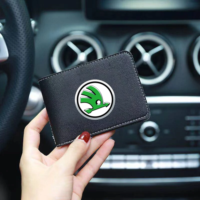 

Auto Driver License Cover PU Leather Car Driving Documents Case Credit Card Holder for Skoda Octavia Kodiaq Fabia Rapid Superb