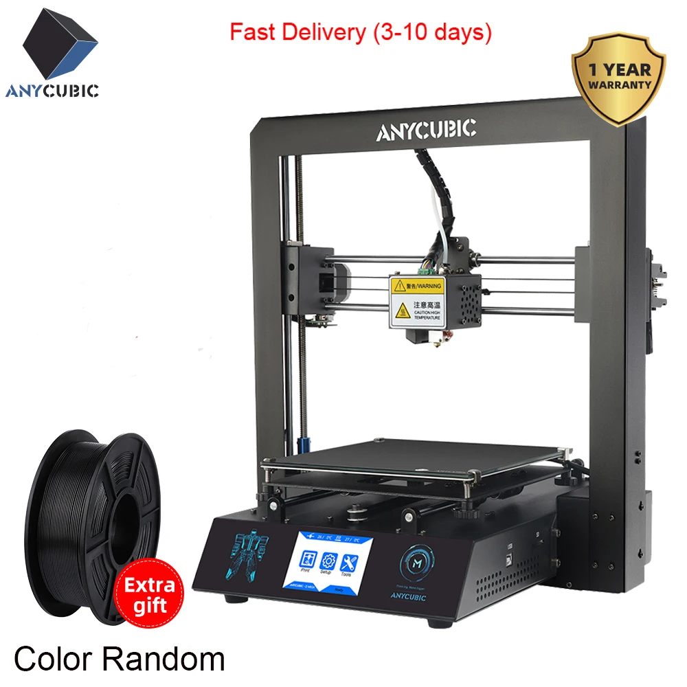 ANYCUBIC I3 Мега 3d принтер impressora 3d полностью металлическая рамка TFT сенсорный цветной экран 3d принтер размера плюс 210x210x205 мм Набор для творчества