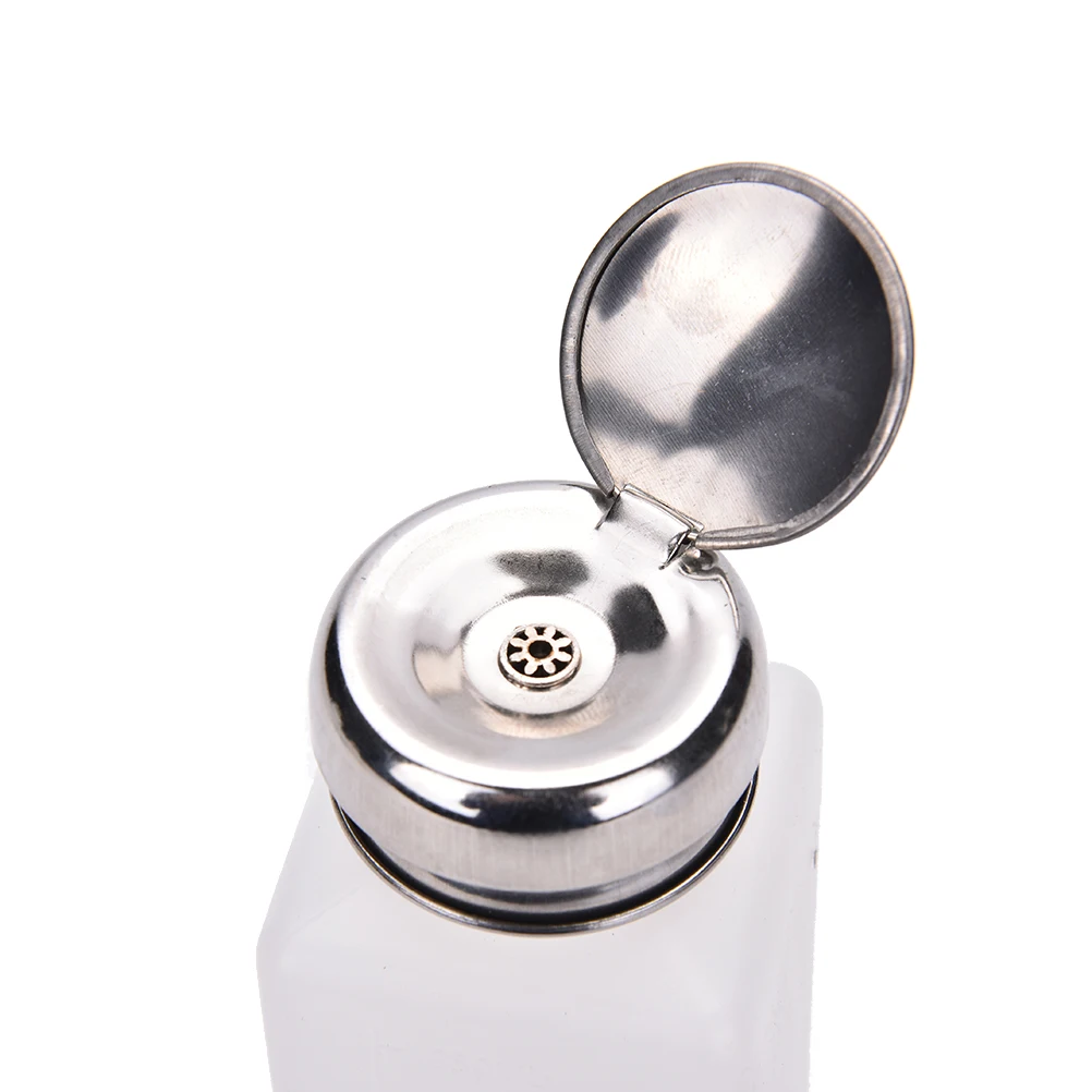 

100/200/250ml Empty Pump Liquid Alcohol Press Nail Polish Remover Cleaner Bottle Dispenser Make Up Refillable Container