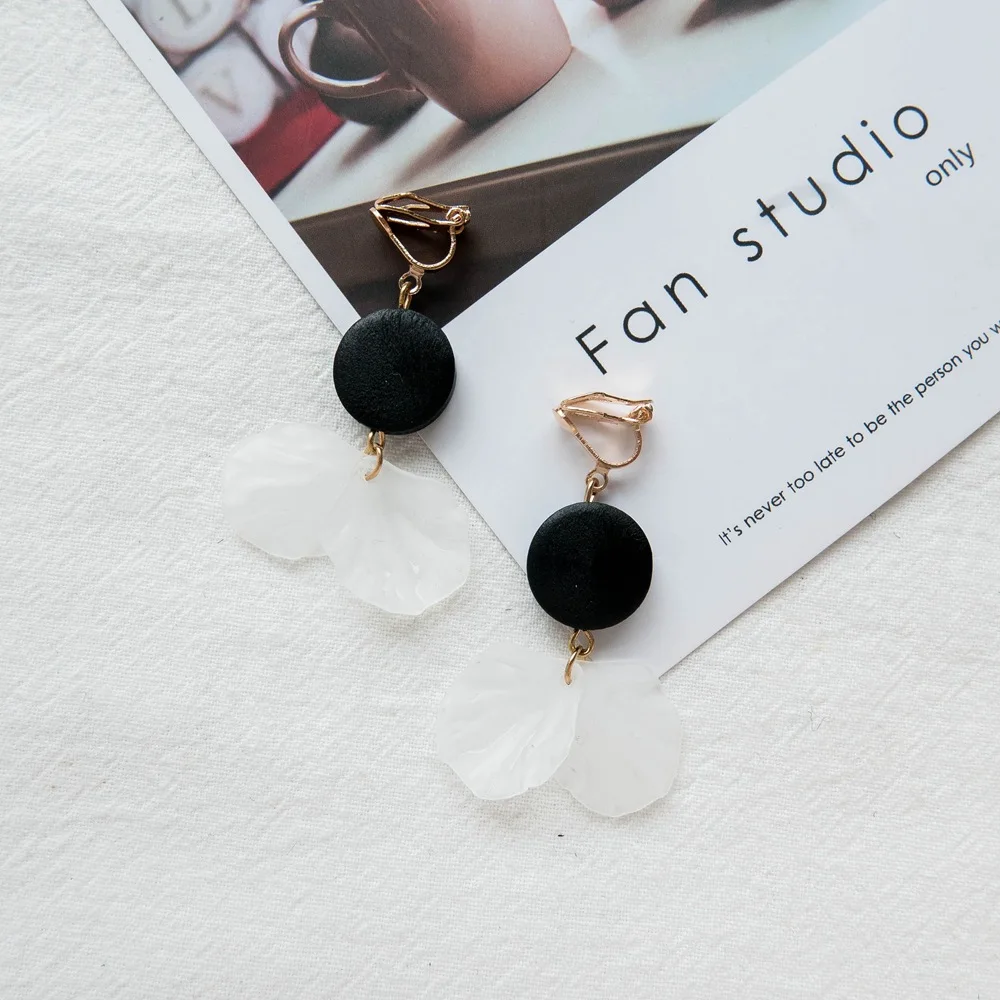 Несколько стилей Коллекция ювелирных изделий корейская мода креативные геометрические листья клип серьги личности девушки Женские аксессуары 2