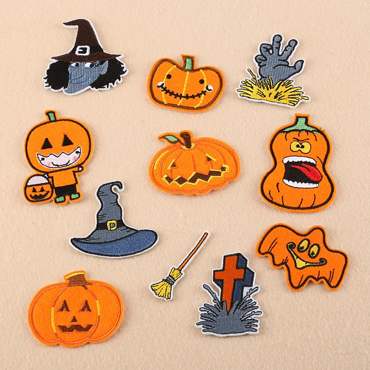 1 шт. Hallowmas тыквы вышитые для одежды DIY декоративный куртка чехол аппликация