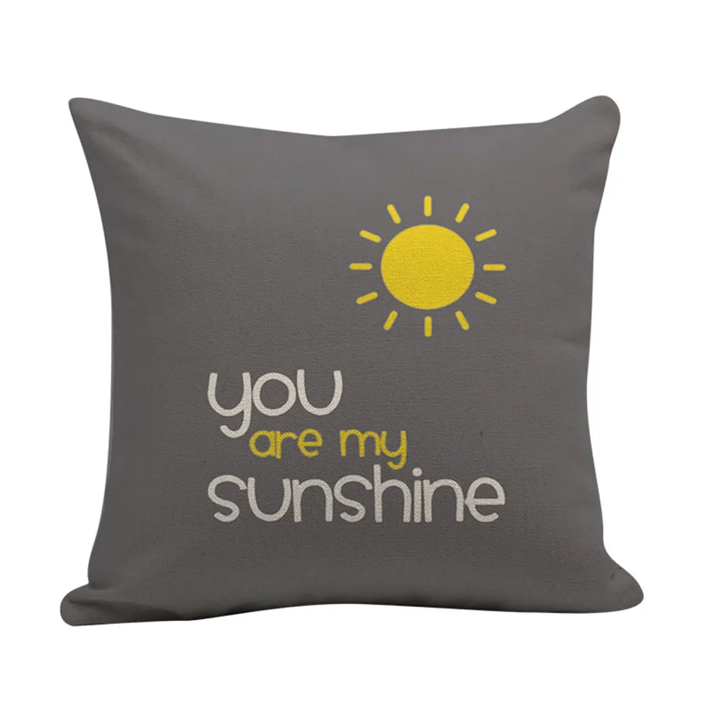 Подушка серая серия букв Рисунок короткая плюшевая наволочка цифровая печать