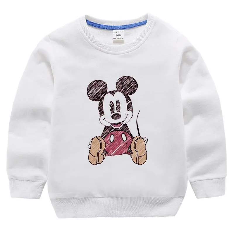 Girls Boy Sweatshirt Ulzzang Street Clothing Mickey Minnie Series Harajuku Print Sweater Harajuku Casual Sweatshirt - Цвет: Hei