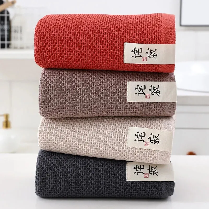 

Luxury Honeycomb Towels Microfiber Soft Hand Towel Large Bath Towel Beach Absorbent High Quick Drying Bathroom Home Hotel Towels