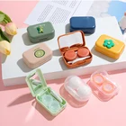 1 шт. чехол для контактных цветных линз, мини Чехол для контактных линз, дорожный набор в виде цветов и животных, контейнер для контактных линз для женщин и девушек