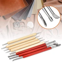 8pcs leather craft tool modeling point stylus modelling splicing carving tool spoon balls embossing carving press tools