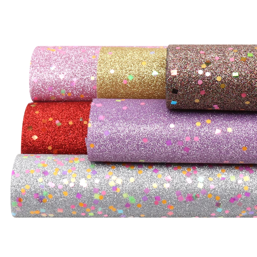Cheer лук 22*30 см блестящие кожаные листы Красочные Блестки Синтетическая кожа ткань для бантов DIY сумки ручной работы Лоскутные материалы