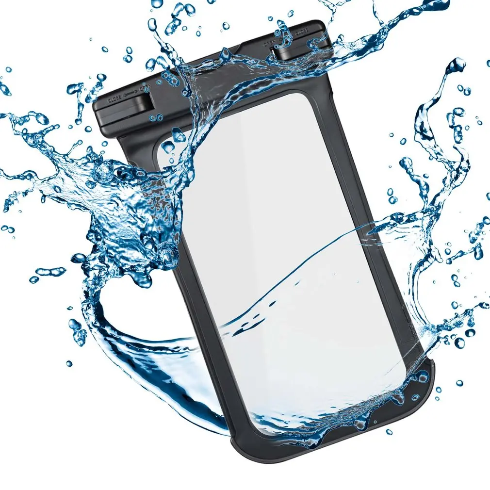 6-inch Universal Lightweight Sealed Waterproof PVC Mobile Phone Bag With Dual Swivel Lock Sealable Clip Strap For Apple 7 | Мобильные