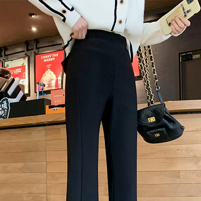 

Women's spring dress with slit flared pants