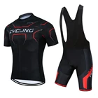Новый мужской комплект для велоспорта с коротким рукавом, Летний дышащий спортивный костюм, велосипедная одежда для горного велосипеда TELEYI, велосипедная одежда, повседневная одежда
