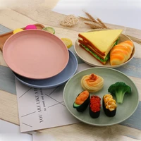 wheat straw plates degradable dinner plate bpa free saladcakedessert dishes for baby kids