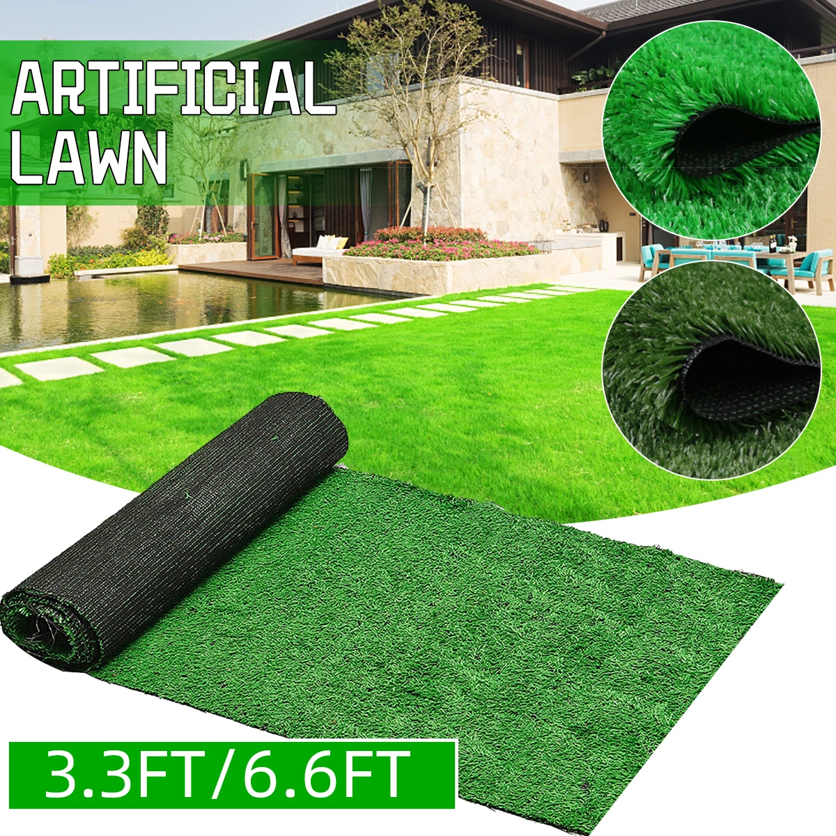 

Artificial Turf For Golf/Soccer Fields Indoor/Outdoor Landscape Decorative Fake Grass Garden Floor Protection Carpeting Green