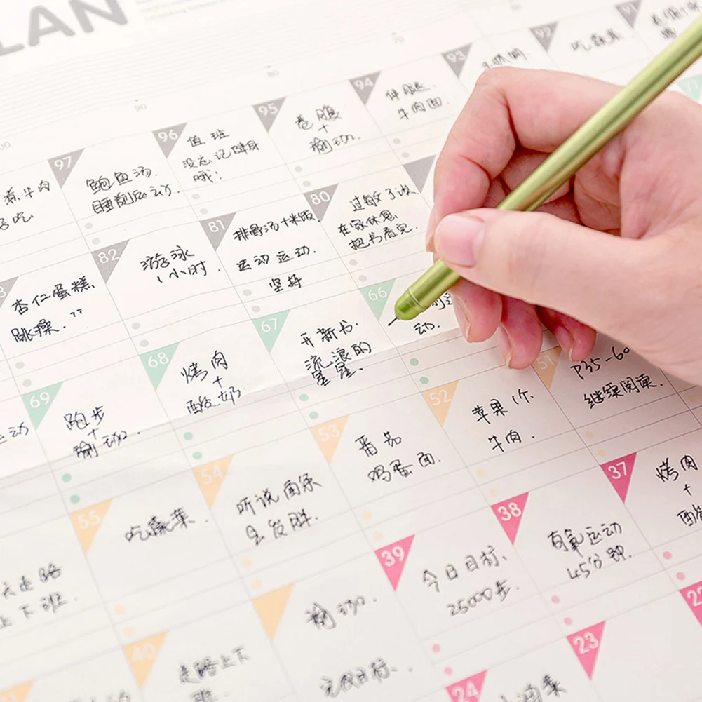 100Day Target Table Countdown Schedule Memo Pad Learning Planning Stickers Planner Cartoon Cute Office School Supplies 2020 | Канцтовары