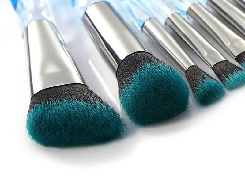 

7Pcs Makeup Brush Set Transparent Crystal Handle Eye Shadow Loose Powder Blusher Eyebrow Bronzer Blending Beauty Cosmetics Brush
