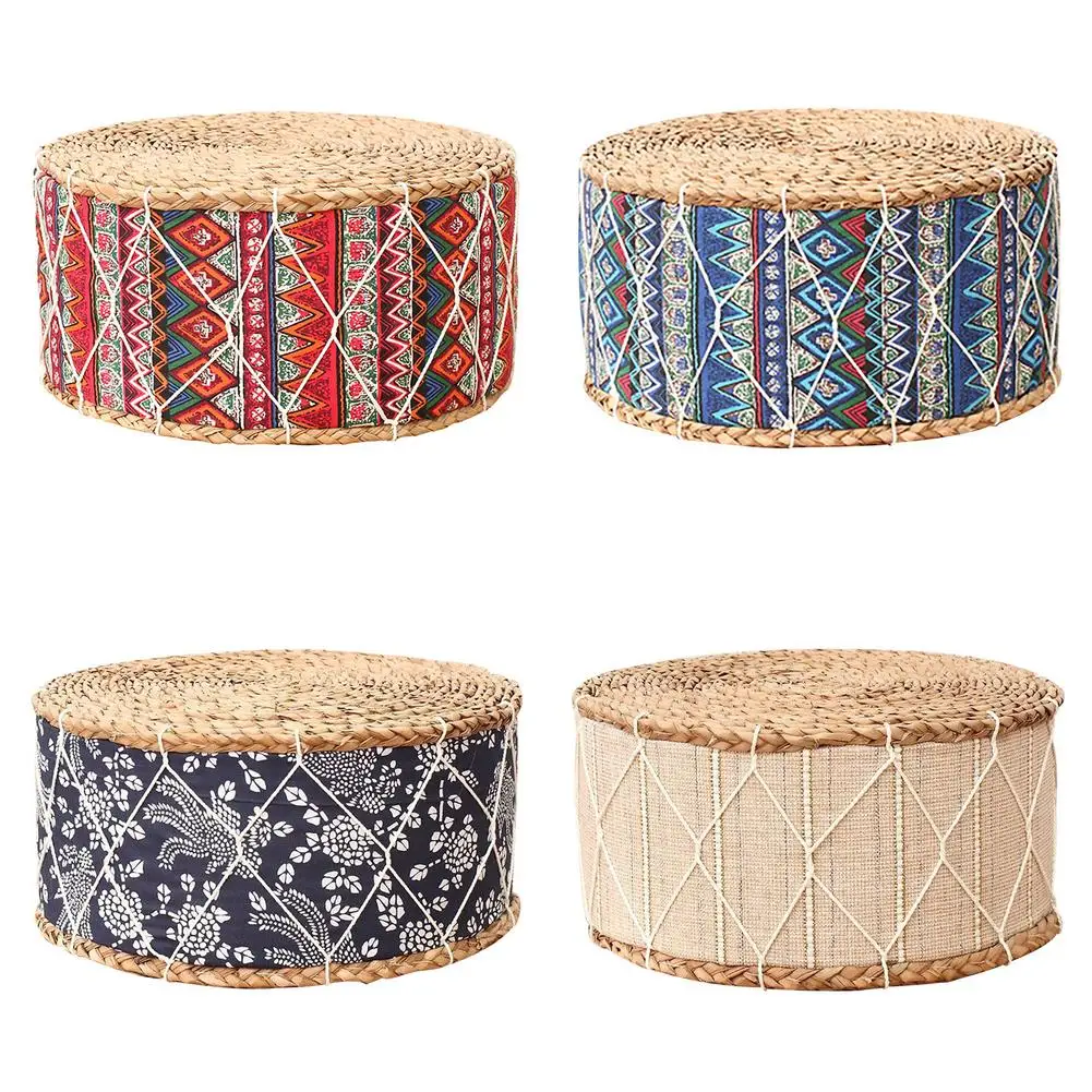 

21021 high quality Floor Pillow Eco-Friendly Round Straw Cushion Hand Woven Tatami Floor Mat Yoga Tea Ceremony Meditation Pad