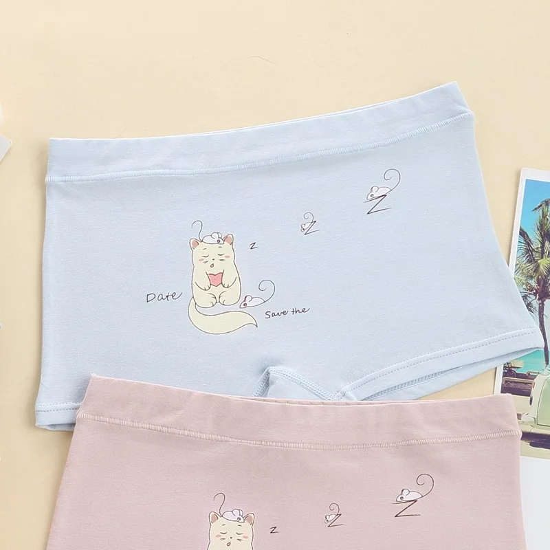 Новые детские трусы боксеры для девочек с мультяшным рисунком детское нижнее