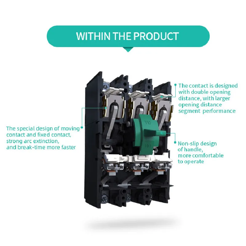 

Moulded Case Circuit Breaker Electrical TGM1N-63L/3200 63A MCCB 3 Pole Thermal Magnetic Trip