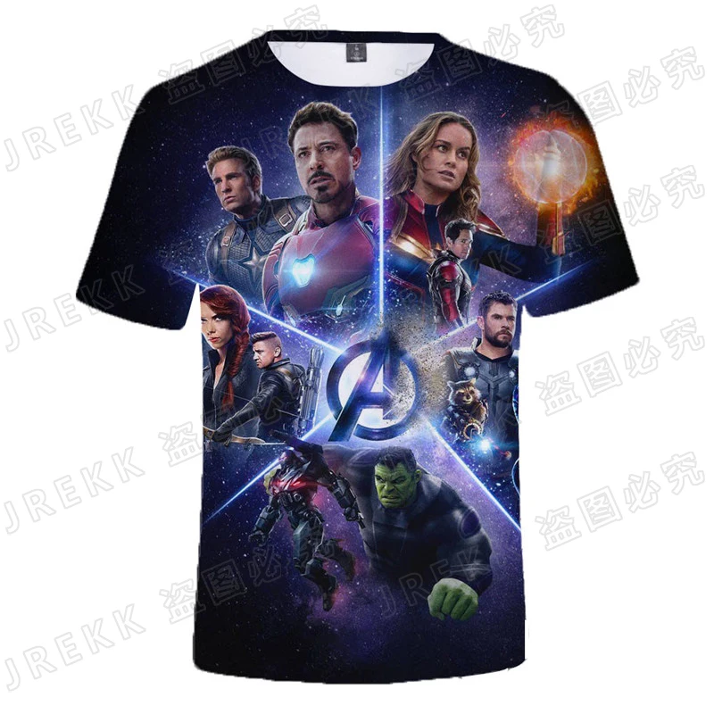 Прохладный Marvel фильм футболка с изображением героев мультфильма мстители для